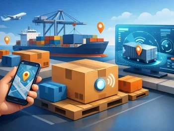 Wireless cargo tracking using smart labels and IoT technology.
